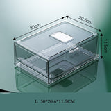 Transparent Acrylic Refrigerator Food Storage Box Compartment Fridge Fruit Vegetable Drawer Storage Bin Pantry Freezer Container