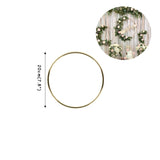 Qfdian Christmas 10-40cm Gold Iron Metal Ring Hoop Wreath Garland Floral Wreath For Home DIY Handmade Door Hanging Wedding Decoration Baby Shower