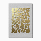 Qfdian Abstract Geometric Canvas Poster Golden and Black Wall Art Painting Posters and Prints Wall Pictures for Living room Home Decor