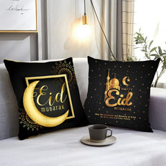 Qfdian Party decoration Islamic Eid Mubarak Pillowcase Ramadan Kareem Home Car Bedroom Sofa Decootative Pillow Cushion Covers Mosque Muslim Decor 45cm