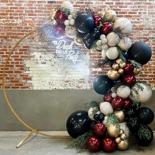 Qfdian wedding decorations hot sale new 94Pcs Valentines Day Balloons Garland Black Burgundy Red Balloon Arch Wedding Decorations Engagement Bachelor Party Supplies