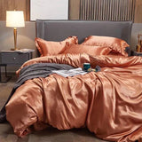 Qfdian Luxury Soft Bedding Set Home Textile Solid Color Bedroom Decor Duvet Cover Bed Sheet Bedding Covers Set Full King Size 4pcs