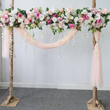 Qfdian wedding decorations hot sale new wedding road lead rose flower row Silk wedding stage artificial flower home decor holiday celebration decoration plants wall