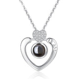 Qfdian valentines day decorations for the home Present Gift Wife Supply Romantic Engagement Heart Languages Says Necklace Valentines Christmas Girlfriend You Anniversary Love