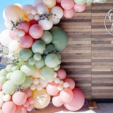 Qfdian wedding decorations hot sale new 129Pcs Pink Mix Avocado Green Color Latex Balloons Garland Kit Balloon Arch Wedding Decorations Baby Shower Home Decors Globos