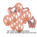 Qfdian Party gifts Party decoration hot sale new  hot sale new Rose Gold Themed Birthday Party Decorations Champagne Bottle Birthday Number Heart Foil Balloons Adult Party Air Helium Globos