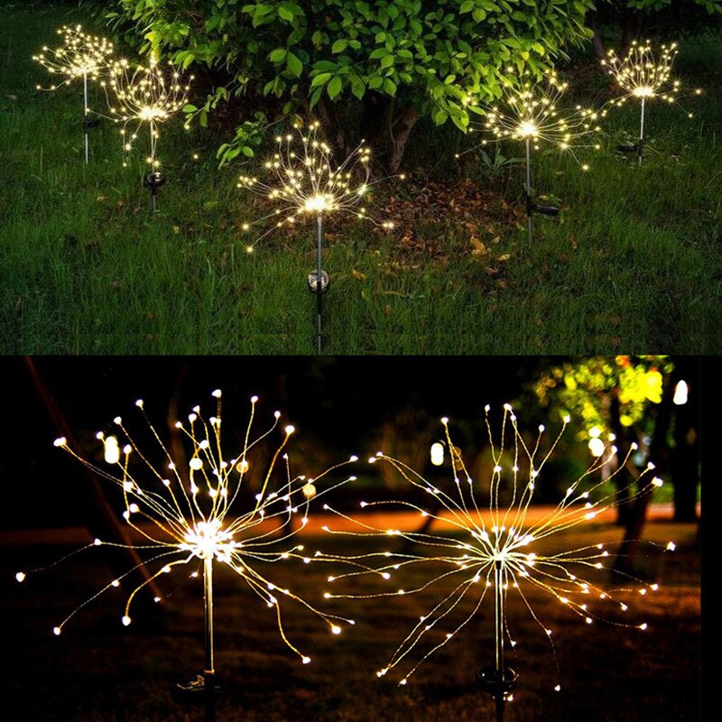 Qfdian Party decoration Party gifts hot sale new LED Solar Light String Outdoor Waterproof Garden Lawn Solar Dandelion Lights Christmas Wedding Fairy Garland Decoration