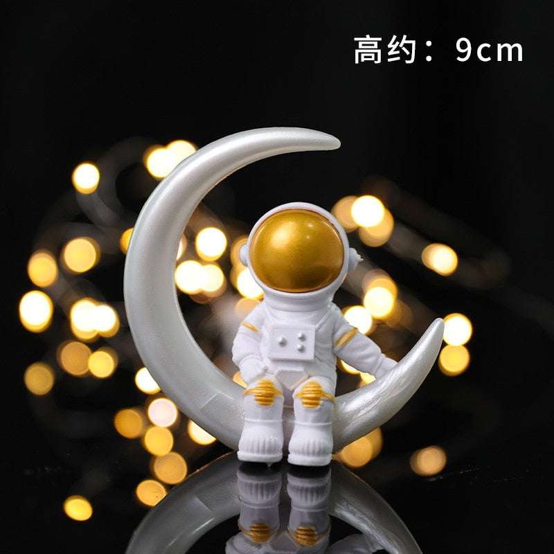 Qfdian wedding decorations for reception 3/9 pcs/set  Cupcake Toppers Outer Space Astronaut Solar System Cake Insert Homemade Planet Birthday Cupcake Decorations