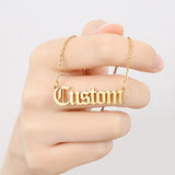 Personalized Stainless Steel Arabic Name Custom Necklaces For Women Men Gold Color Chain Lover Necklace Jewelry