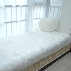 Rectangle Soft Sheepskin Fluffy Window Sofa Big Area Rugs Faux Fur Plush Wool Large Carpets for Bedroom Home Bedside Floor Mats