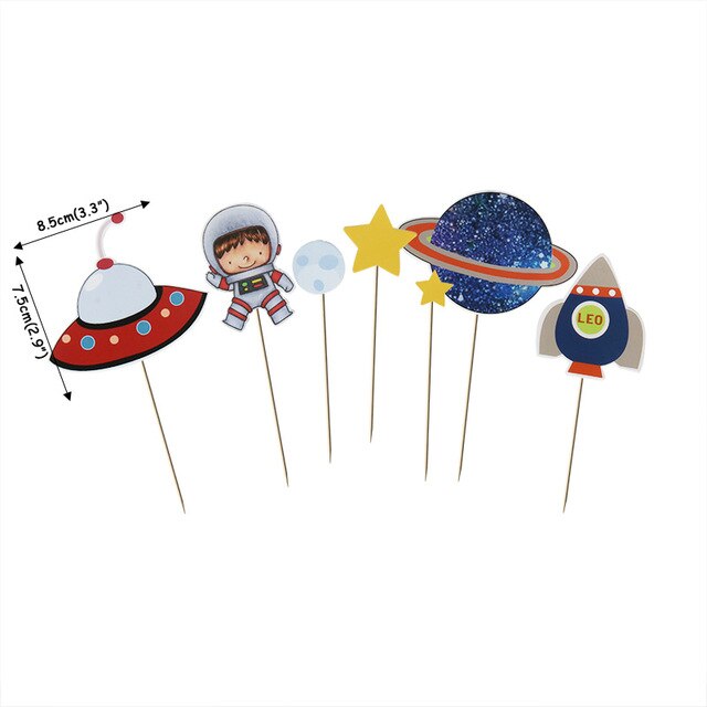 Qfdian home decor hot sale new Outer Space Party LED Lights Astronaut Rocket Mars Spaceship String Light Galaxy Solar System Party Boy First Birthday Supplies