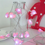 Qfdian Party decoration hot sale new Heart Shape LED String Lights Wedding Garland With Lamp Pink Blue Decorations For Home Valentine Gifts Engagement Party Supplies