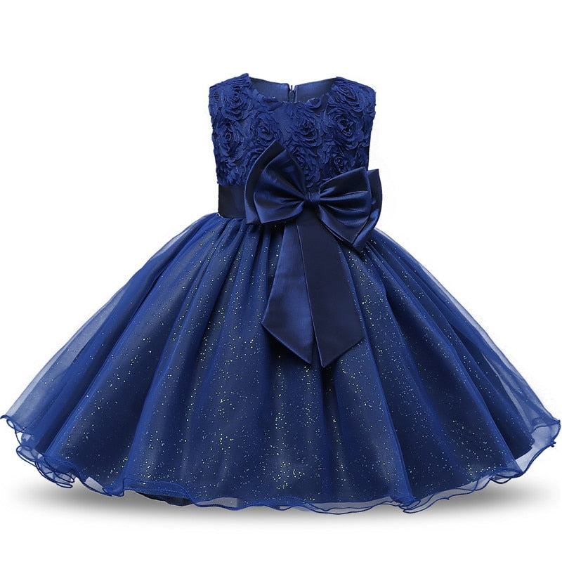 QFDIAN New Year Costume Big Bow Kids Girl Wedding Kids Dresses For Girls Princess Party Pageant Formal Dress Prom Girls Christmas Dress