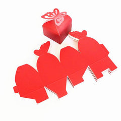 Qfdian Party decoration hot sale new 10pcs Laser Cut Butterfly Shaped Paper Favor Gifts Candy Boxes Folding DIY Wedding Christmas Birthday Party Baby Shower Supplies