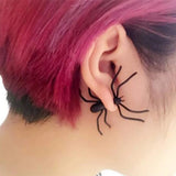 Qfdian Halloween Decoration Halloween Costumes For Woman 3D Creepy Black Spider Ear Stud Earrings For Haloween Party DIY Decoration