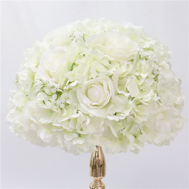 Qfdian Rose Artificial Flower Arrangement Table Centerpieces Flower Ball Wedding Arch Backdrop Decor Flower Row Party Layout