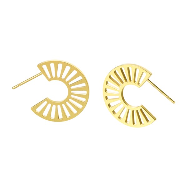 Qfdian easter gifts  New Ear Climbers Leaf Earrings For Women Elegant Statement Jewelry Brinco Stainless Steel Leaves Ear Earrings Gift