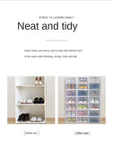 Qfdian 6 Pcs Transparent Plastic Shoe Storage Boxes Fantastic Clothes Storage Containers Box Japanese Flip Drawer Toy Organizer