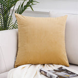 Qfdian Cozy apartment aesthetic valentines day decoration Solid Color Velvet Pillowcases Soft Cushion Covers Square Decorative Pillows For Sofa Bed Car Home Throw Pillow Christmas Gift