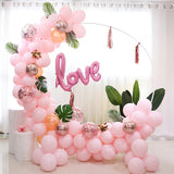 Qfdian Party decoration Balloon Decorative Accessories Round Balloon Arch Stick Holder for Baby Shower Wedding Birthday Ballon Decor Balloon Ring Stand