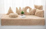 Qfdian Cozy apartment aesthetic hot sale new Fashion Fluffy Soft Plush Throw Crown Lovely Moon Pillow Cushion Home Sofa Bedroom Decor Toys Gift For Children 45x45cm