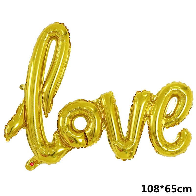 Qfdian Party decoration 91*65cm Love Bear Aluminum Foil Balloon Kids Birthday Party Wedding Decoration Baby Shower Helium Balloon Air Globos Supplies