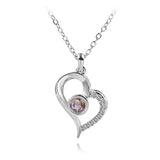 Qfdian valentines day decorations for the home Present Gift Wife Supply Romantic Engagement Heart Languages Says Necklace Valentines Christmas Girlfriend You Anniversary Love