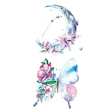 Qfdian gifts for women hot sale new Waterproof Flower Temporary Tattoo Sticker Butterfly Rose Pattern Water Transfer Under Breast Shoulder Flower Body Fake Tattoo