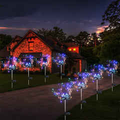 Qfdian Party decoration Party gifts hot sale new LED Solar Firework Lights Outdoor Waterproof Fairy Garland 90/150 LEDs Light String Garden Lawn Street Christmas Decoration