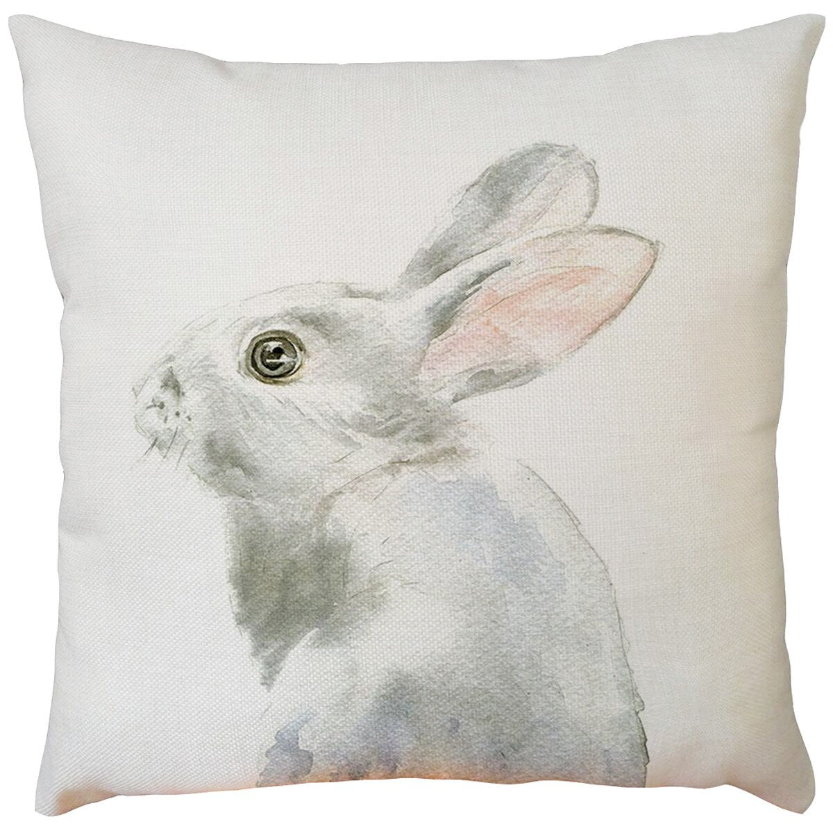 Qfdian easter decorations clearance Happy Easter Cushion Cover Bunny Eggs Decorative Pillow Cover Easter Rabbit Print Pillow Case Sofa Car Cushion Cover Home Decor