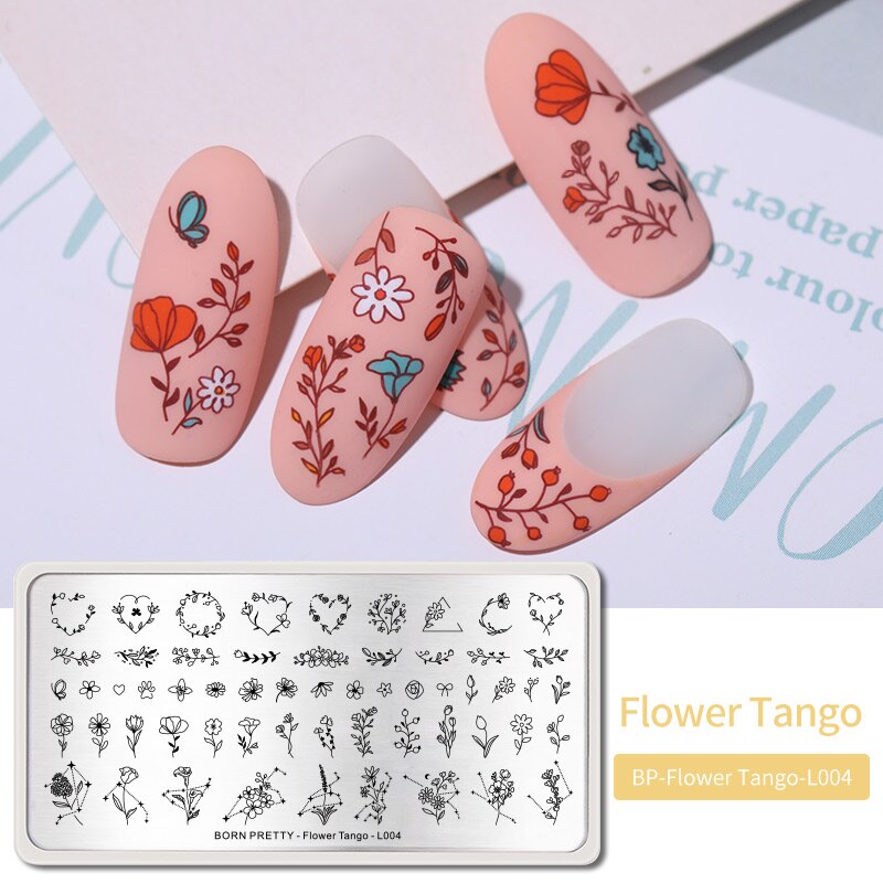 Qfdian Valentine Day Nail Stamping Plates Heart Love Animal Artist Stamping Template Nail Design Stencil Tools Manicure