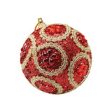 Qfdian valentines day decorations for the home hot sale new  8CM flower Wreath Decoration Christmas Home Decor Christmas Rhinestone Glitter Baubles Ball Xmas Tree Ornament #66