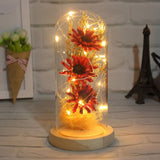 Qfdian Party decoration LED Light Artificial Flower Valentines Day Gift Wedding Favors Gift For Guests Home Table Decorations Drop Shipping