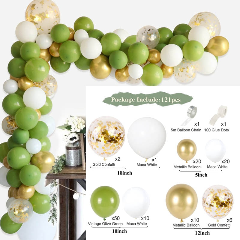 Qfdian halloween decorations christmas decorations Macaron Balloons Garland Latex Ballons Arch Happy Birthday Party Decor Kids Adult Wedding Baloon Chain Baby Shower Balon