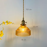 Qfdian home decor hot sale new Japanese Indoor Pendant Lights Glass Luminaria Decoration Modern Brass Led Hanging Lamp for Bedroom Kitchen E27 Bulb Amber Gray