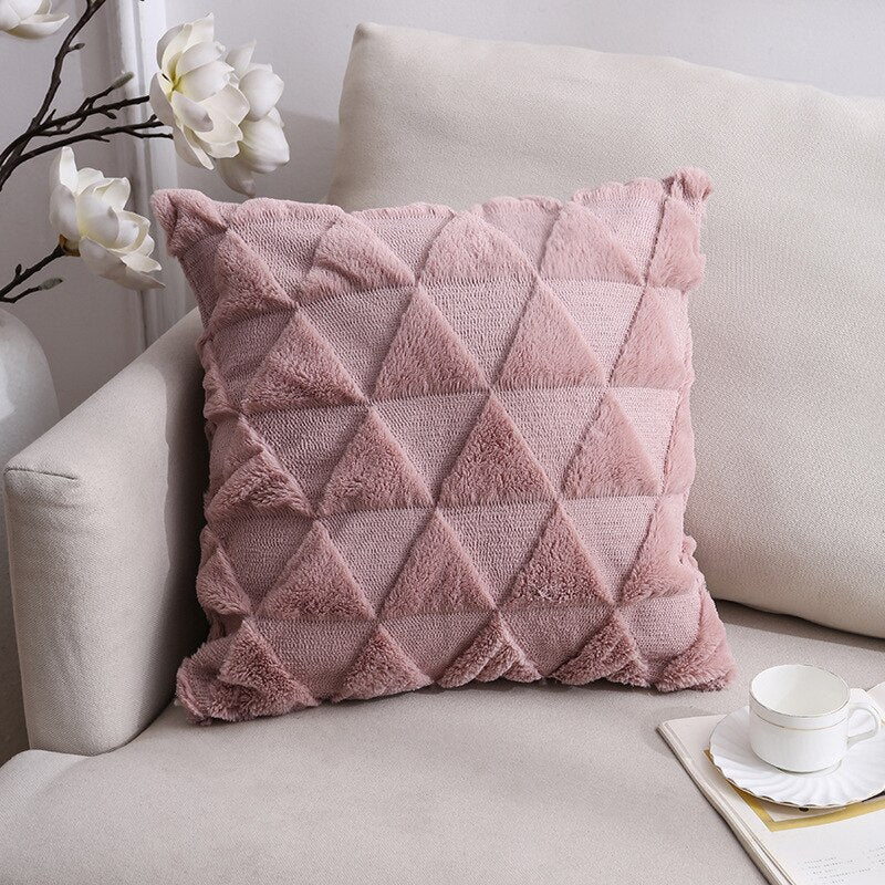 Fur Plush Pillowcase Decorative Sofa Cushion Covers Case Bed Decor Flowers Throw Pillow Cover Home Decor Pillow Case 45x45cm