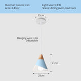 Qfdian home decor hot sale new Pendant Lamp Modern E27 Pendant Lights Wood  For Bedroom Hanging Lamp Nordic Aluminum Lampshade LED Bulb Kitchen Light