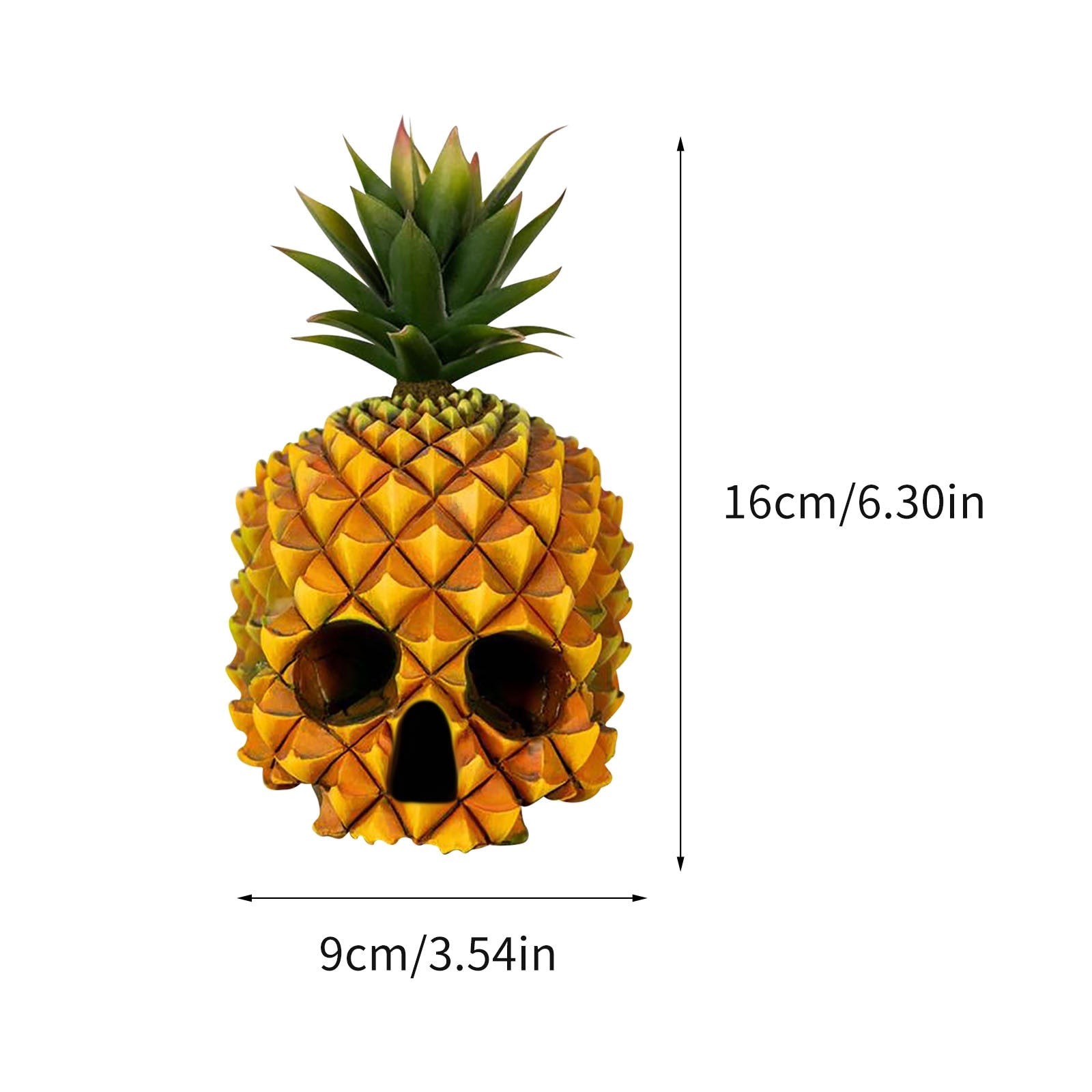 Qfdian Resin Skull Pineapple Storage Figurines Modern Fruit Box Halloween Decoration Interior Home Decor Desk Or Home Table Decoration