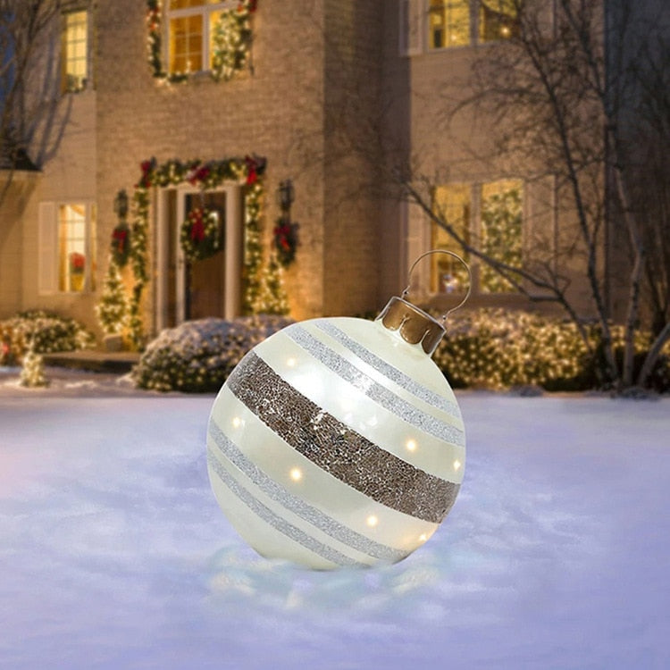 Qfdian PVC Inflatable Christmas Balls Decorations Outdoor Festive Atmosphere Baubles Toys Small Lantern Home Gift 60Cm Christmas Balls