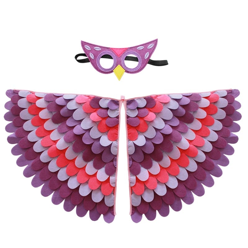 Qfdian halloween decorations halloween costumes halloween gift Kids Animal Costume Birds Felt Wings Fun Cosplay Halloween Costumes Butterfly Wing