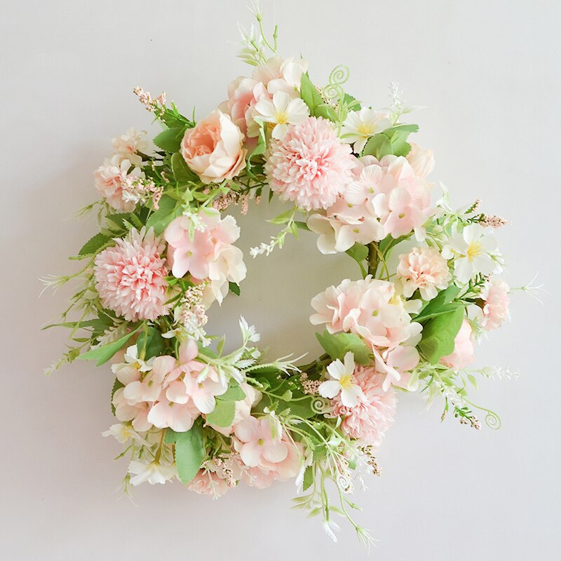 Qfdian wedding decorations hot sale new 30cm/40cm multiple styles Silk Peony Artificial Flowers Wreaths Door Perfect simulation Garland For Wedding Home Partydecoration