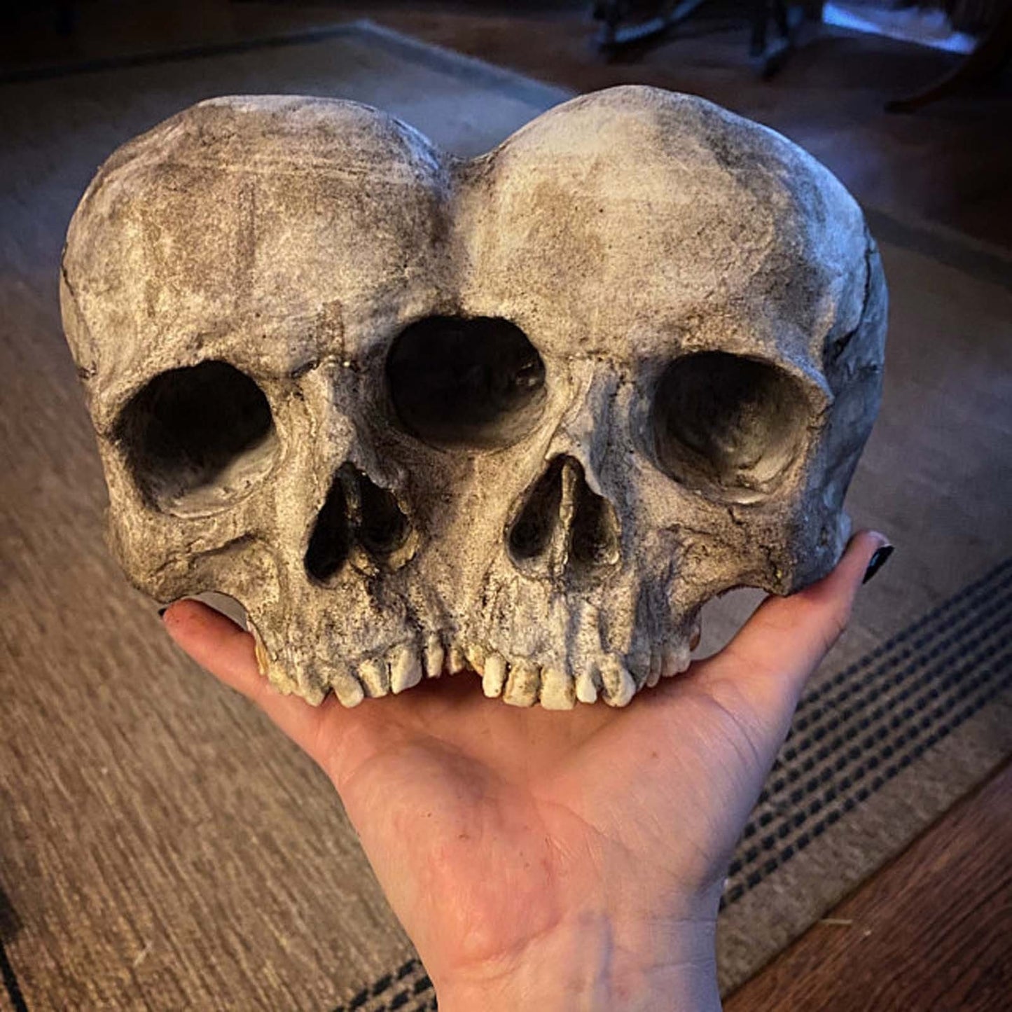 Qfdian Outdoor Resin Horror Skull Model Flower Pot New Creative Halloween Craft Jewelry Home Planter Skull Pot Home Decor