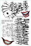 Qfdian tattoo halloween zombie scar stickers face festival vampire tattoo men women waterproof tatoo boys fake body arm sticker sexy