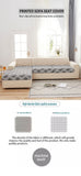 Qfdian Party decoration Sofa Seat Cover Mermaid Scales Printed Sofa Cushion Cover For Living Room Corner Sofa Slipcover Elastic Couch Cover 1-4 Seater
