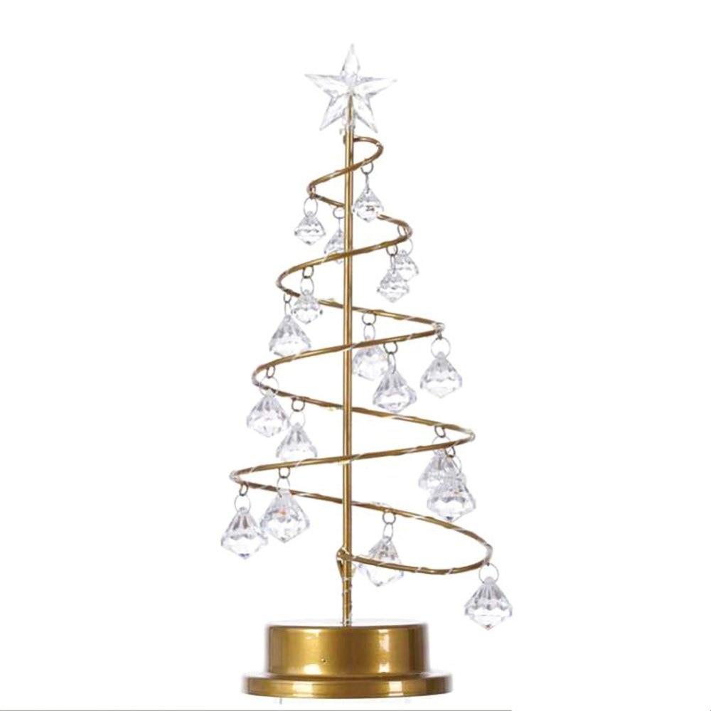 Qfdian Glowing Fairy Light Crystal Artificial Tree LED Christmas Decoration Home Decoration