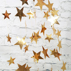 Qfdian Christmas decor ideas 4M Snowflake Star Tree Shape Paper Garland Christmas Decoration for Home Noel Navidad Tree Ornaments Xmas New Year Party Decor