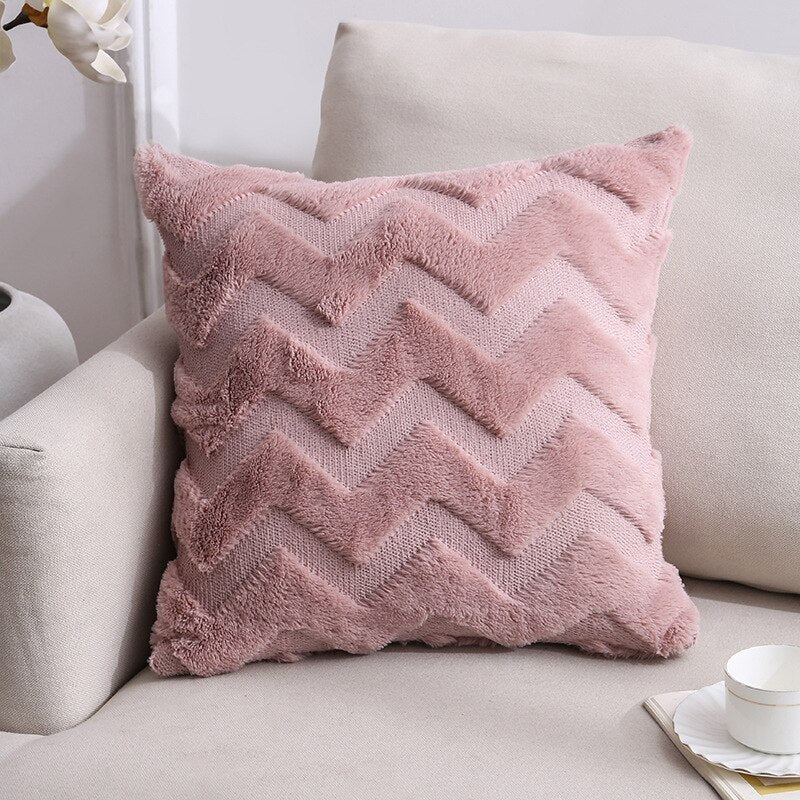 Fur Plush Pillowcase Decorative Sofa Cushion Covers Case Bed Decor Flowers Throw Pillow Cover Home Decor Pillow Case 45x45cm