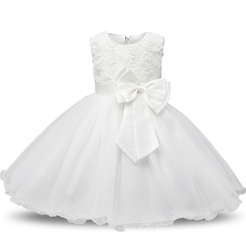 QFDIAN New Year Costume Big Bow Kids Girl Wedding Kids Dresses For Girls Princess Party Pageant Formal Dress Prom Girls Christmas Dress