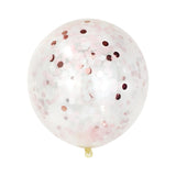 Qfdian valentines day gifts for her 10/20pcs Rose Gold Confetti Balloons Transparent Latex Balloon Christmas Wedding Baby Shower Decoration Birthday Party Supplies