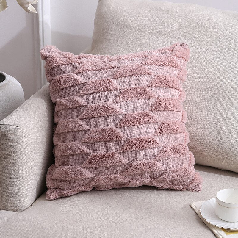 Fur Plush Pillowcase Decorative Sofa Cushion Covers Case Bed Decor Flowers Throw Pillow Cover Home Decor Pillow Case 45x45cm